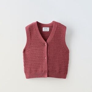 NWT ZARA Open Knit Vest
